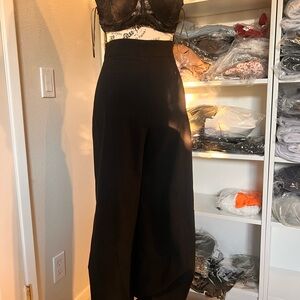 Sophisticated Black Wide Leg Women's Pants
